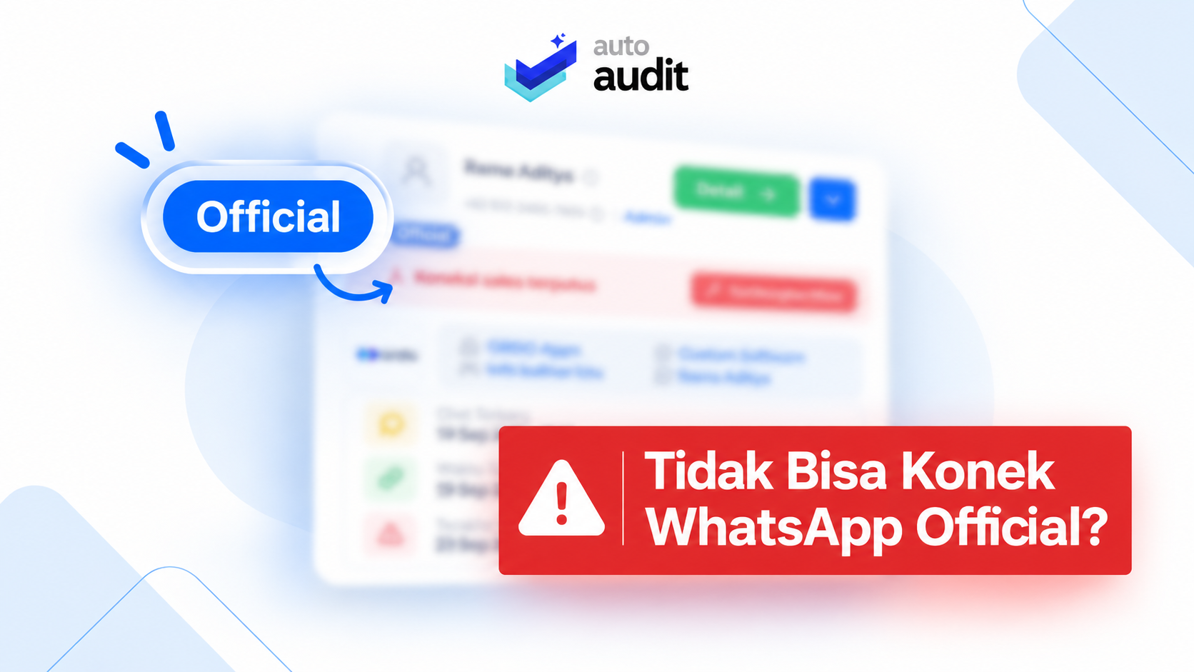 Tidak Bisa Konek WhatsApp Official?